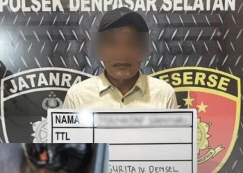 Pria berinisial MS usai ditangkap polisi.