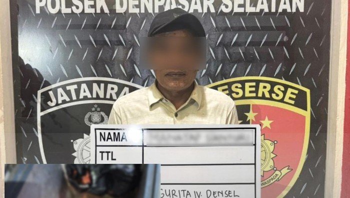 Pria berinisial MS usai ditangkap polisi.