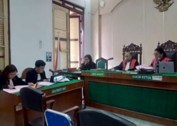 Sidang pembacaan tuntutan terhadap terdakwa Francesco Ray Lumban Gaol yang diikuti terdakwa secara daring.