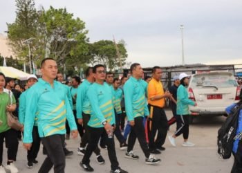 Kegiatan Fun Walk Harhubnas.Ket. Foto. Kegiatan Fun Walk Harhubnas. (IST)