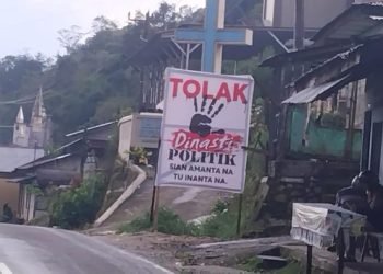 Baliho bernada hasutan terpampang di beberapa lokasi di Taput.