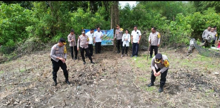 Polres Toba menanam Jagung Dalam Rangka Mendukung  Program Pangan Nasional. (IST)