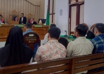 Suasana sidang vonis kasus seleksi PPPK Madina. 