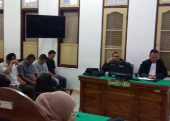 Sidang pembacaan putusan terhadap 4 terdakwa kasus korupsi kredit macet di Bank Sumut Syariah Kisaran.