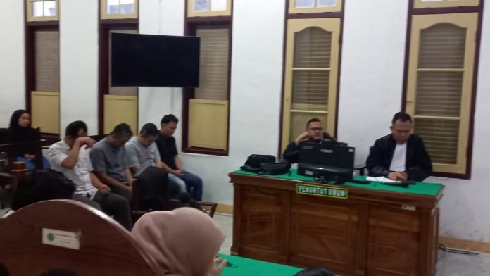 Sidang pembacaan putusan terhadap 4 terdakwa kasus korupsi kredit macet di Bank Sumut Syariah Kisaran.