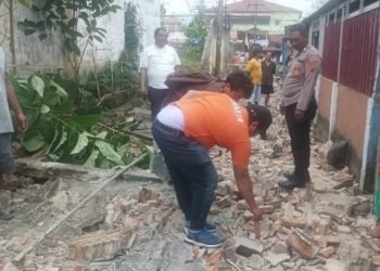 Lokasi pagar (tembok) yang roboh. 