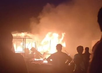 Kebakaran hanguskan 1 rumah di Laguboti, Minggu (15/12/2024).