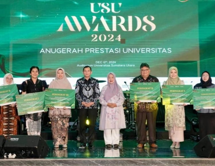 Penghargaan bagi dosen USU berprestasi diberikan kepada dosen yang berkontribusi unggul dalam tridharma perguruan tinggi.