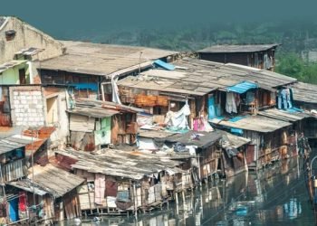 Ilustrasi pemukiman warga miskin.