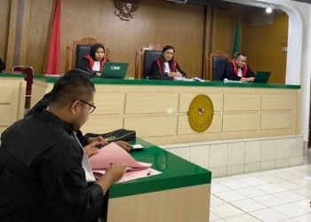 Jaksa Penuntut Kejari Asahan saat mengikuti sidang atas terdakwa Zulkarnain, seorang bandar narkoba. 