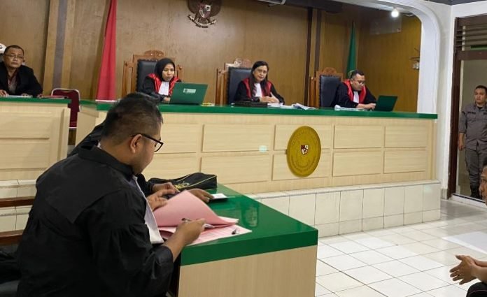 Jaksa Penuntut Kejari Asahan saat mengikuti sidang atas terdakwa Zulkarnain, seorang bandar narkoba. 