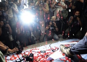 Aksi tolak kekerasan terhadap jurnalis. 