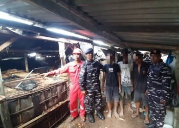 TNI AL ungkap kasus pencurian BBM jenis Avtur milik Pertamina di Deli Serdang, Sumatera Utara. 