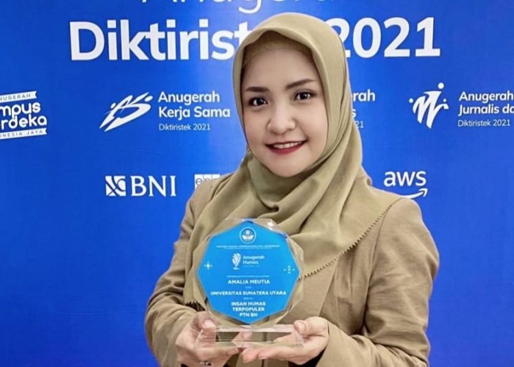 Kepala Humas Universitas Sumatera Utara, Amalia Meutia, MPsi.