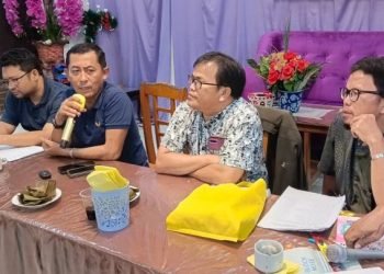 Suasana rapat finalisasi Pesta Partangiangan Bona Taon PPTSMB Medan Sekitarnya, Sabtu lalu.