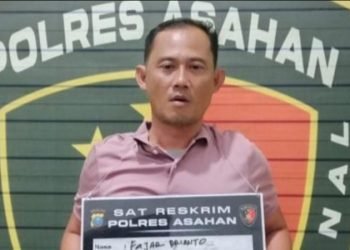 Pajar Prianto, Anggota DPRD Asahan, tersangka judi sabung ayam.
