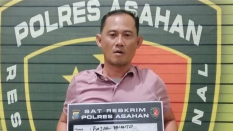 Pajar Prianto, Anggota DPRD Asahan, tersangka judi sabung ayam.