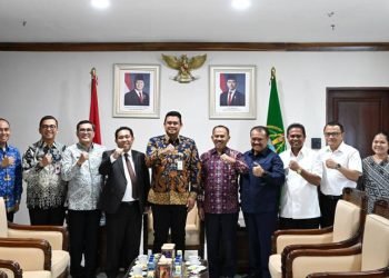 Gubernur Sumut Bobby Nasution menerima Panitia Paskah Raya HKBP 2025 di Kantor Gubernur Sumut, Jumat (25/4/2025).