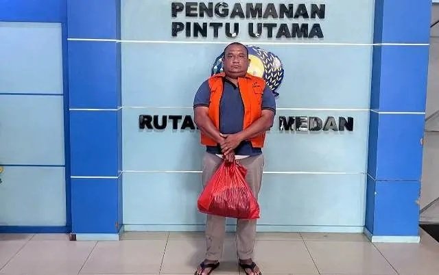 Mantan Kades Aek Raso, Parlindungan Nainggolan ditahan di Lapas Tanjung Gusta.