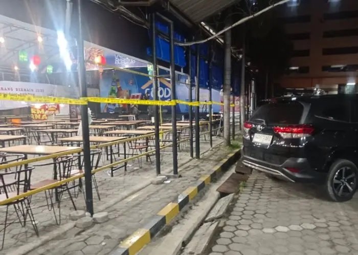 Lokasi penggerebekan diduga markas judi di kawasan Yanglim Plaza Jalan Emas, Kelurahan Sei Rengas II, Kecamatan Medan Area.