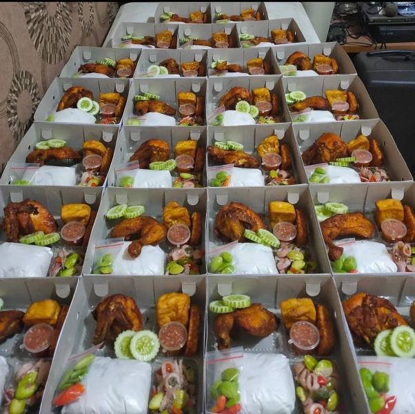 Ilustrasi nasi kotak.