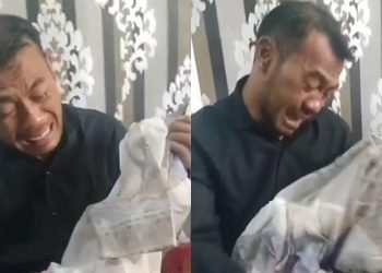 Wadison Pasaribu menangis di depan jenazah istrinya, sebelum perbuatannya terbongkar.