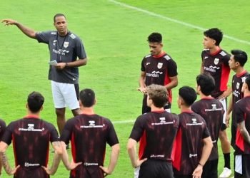 Latihan Timnas Indonesia. 