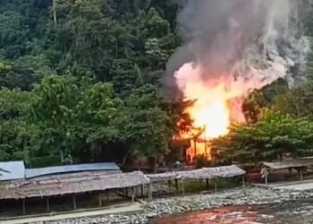 Kebakaran 10 unit penginapan dan restoran di kawasan Bukit Lawang.
