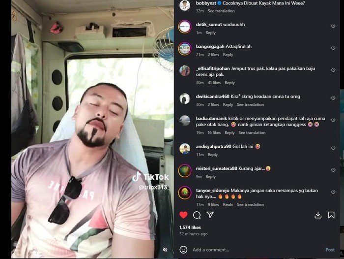 Pria yang menghina istri dan mertua Gubsu Bobby Nasution.