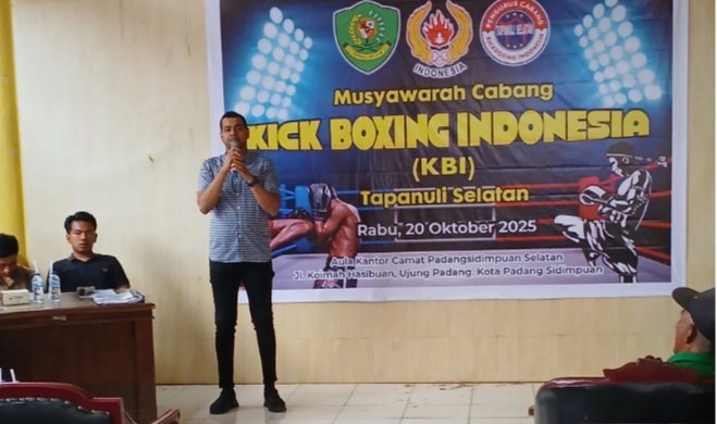 Pelaksanaan Muscab Kick Boxing Tapsel dan Padangsidimpuan. (IST)
