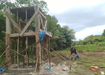 Bangunan rumah pompa di Kecamatan Uluan. (IST)