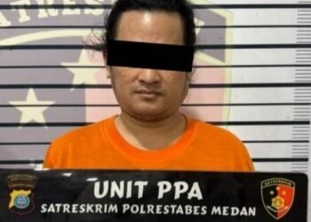 Pelaku BI usai diamankan petugas kepolisian.