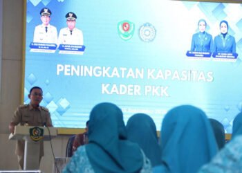 Bupati Tapsel Gus Irawan saat membuka Pelatihan Peningkatan Kapasitas Kader PKK Kabupaten Tapanuli Selatan Tahun 2026 di Aula Sarasi Lantai III Kantor Bupati Tapsel Sipirok. (IST)