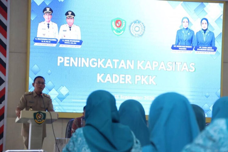 Bupati Tapsel Gus Irawan saat membuka Pelatihan Peningkatan Kapasitas Kader PKK Kabupaten Tapanuli Selatan Tahun 2026 di Aula Sarasi Lantai III Kantor Bupati Tapsel Sipirok. (IST)