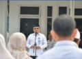 Wali Kota Padangsidimpuan saat memimpin Apel Gabungan seluruh ASN Kota Padangsidimpuan di halaman Kantor Wali Kota Padangsidimpuan, Rabu (16/09/2026). (IST)